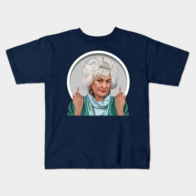 Dorothy Zbornak Flips Off Kids T-Shirt by Zbornak Designs